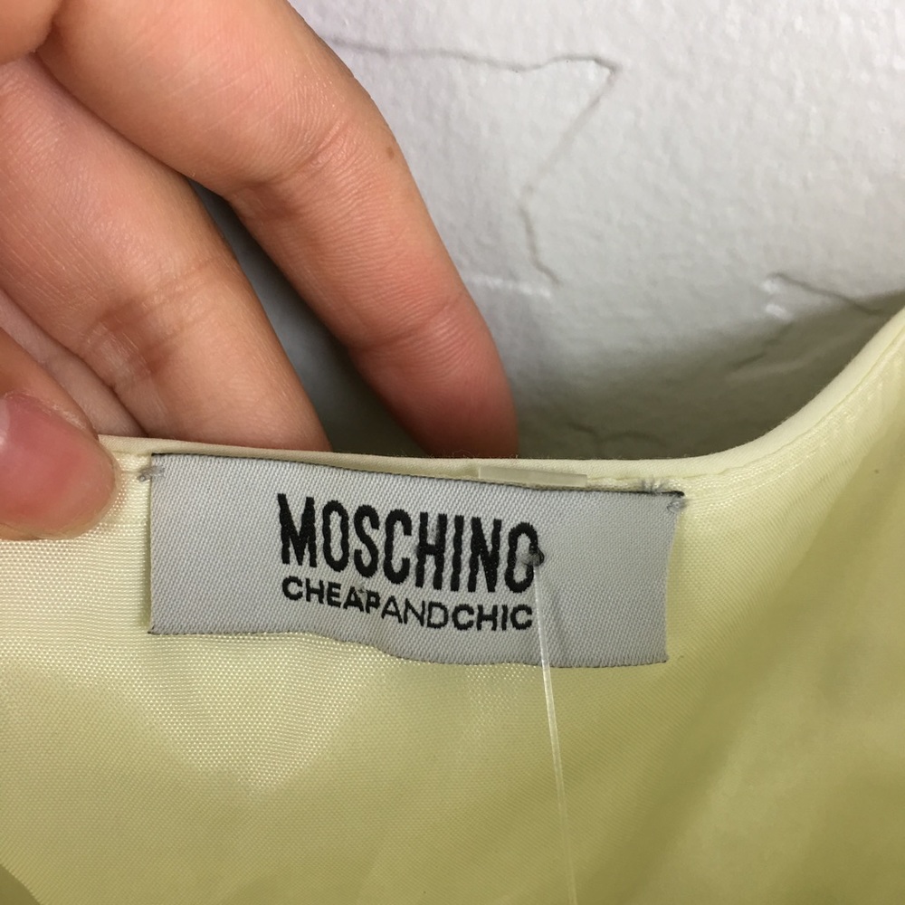 NWOT Moschino coral print strapless dress - Picture 5 of 6